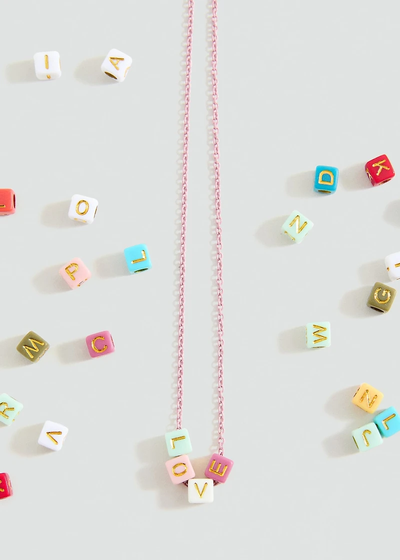Letters bead necklace