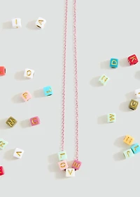 Letters bead necklace