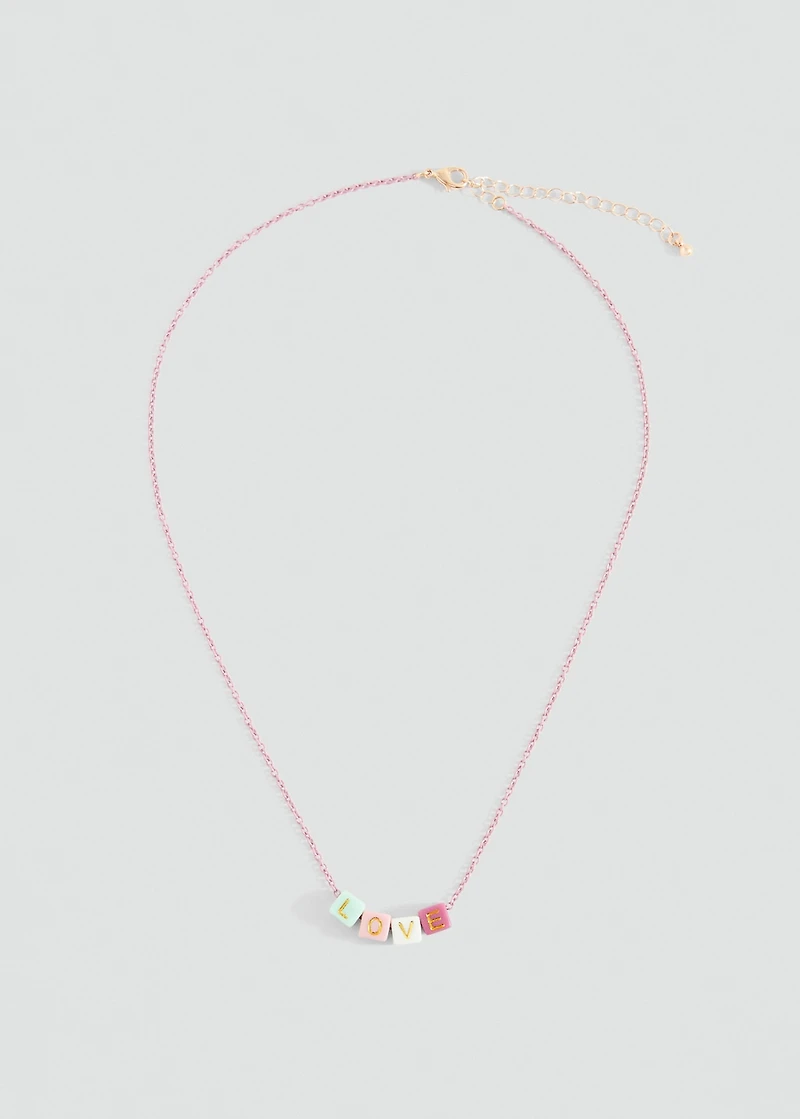 Letters bead necklace