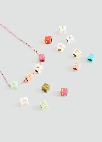 Letters bead necklace