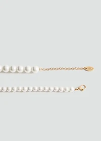 Double pearl crystal necklace