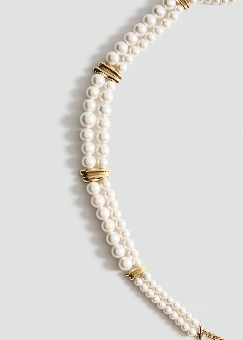 Pearl and crystal choker