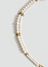 Pearl and crystal choker