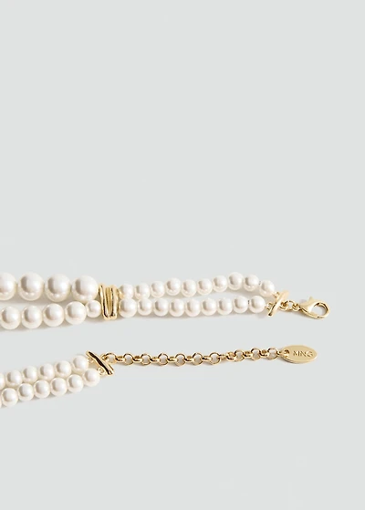 Pearl and crystal choker