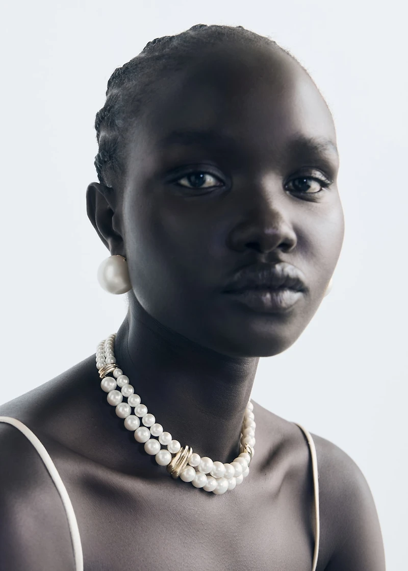 Pearl and crystal choker