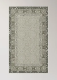 Damask-print cotton tablecloth for 8 to 10 diners