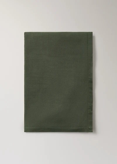 Cotton hemstitched tablecloth for 8 to 10 diners