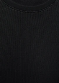 Ribbed long-sleeved t-shirt