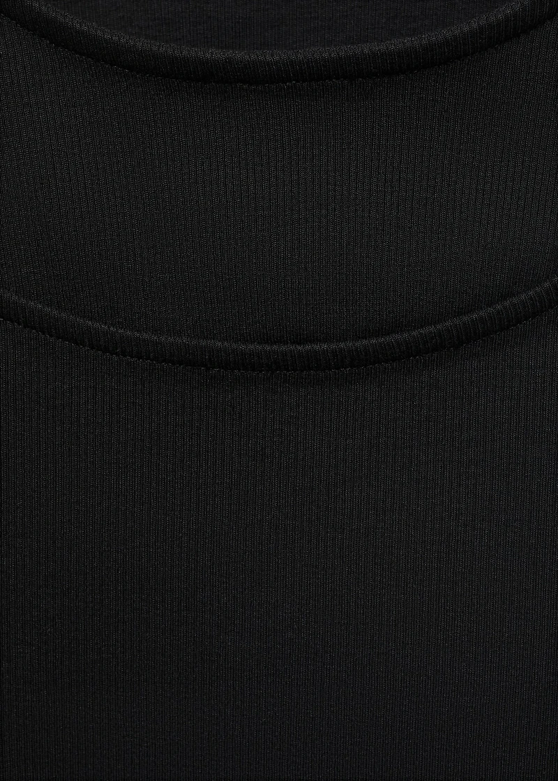 Ribbed cut-out T-shirt