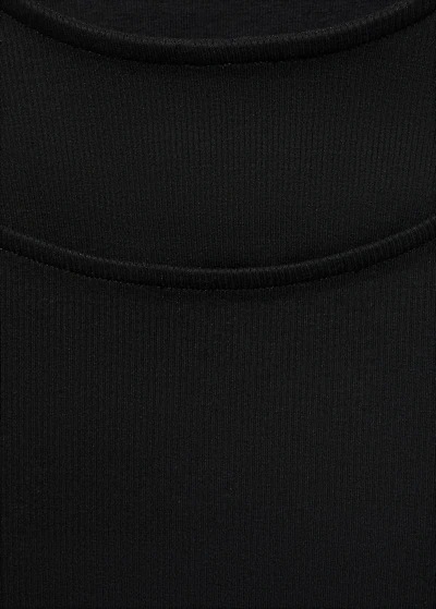 Ribbed cut-out T-shirt