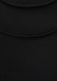 Ribbed cut-out T-shirt