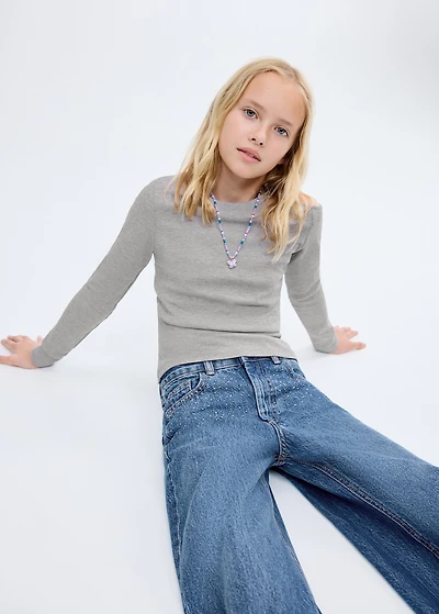 Lurex top with cut-out