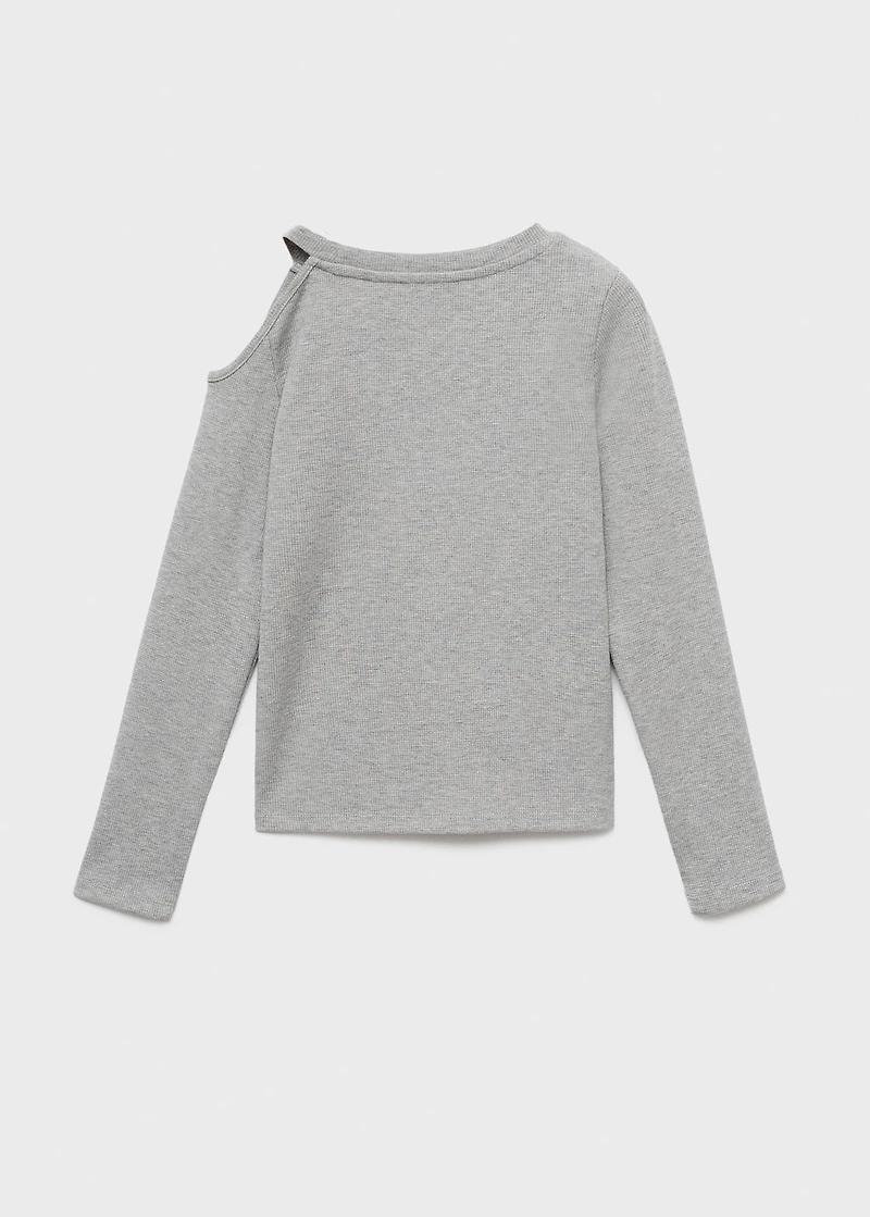 Lurex top with cut-out