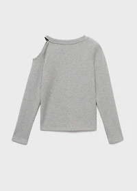 Lurex top with cut-out