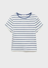 Striped t-shirt with contrasting collar