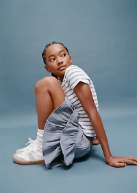 Striped t-shirt with contrasting collar