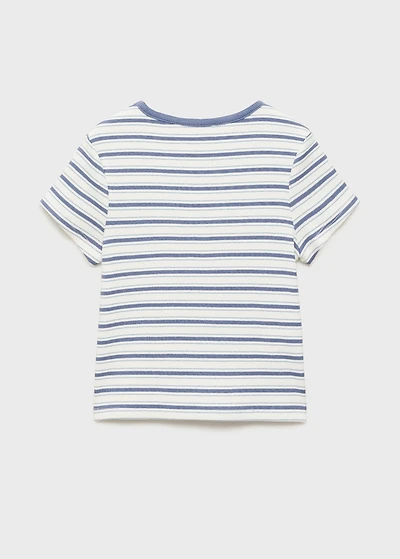 Striped t-shirt with contrasting collar