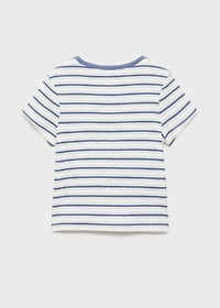 Striped t-shirt with contrasting collar