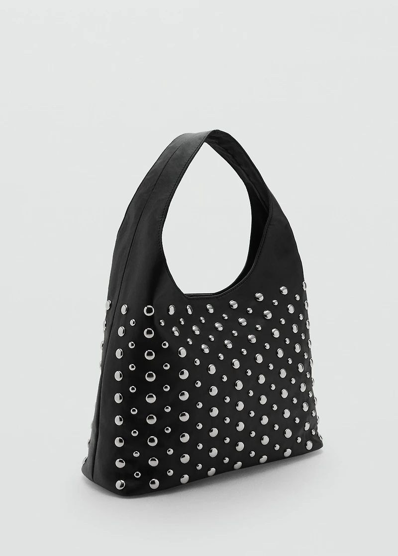 Studded bucket bag