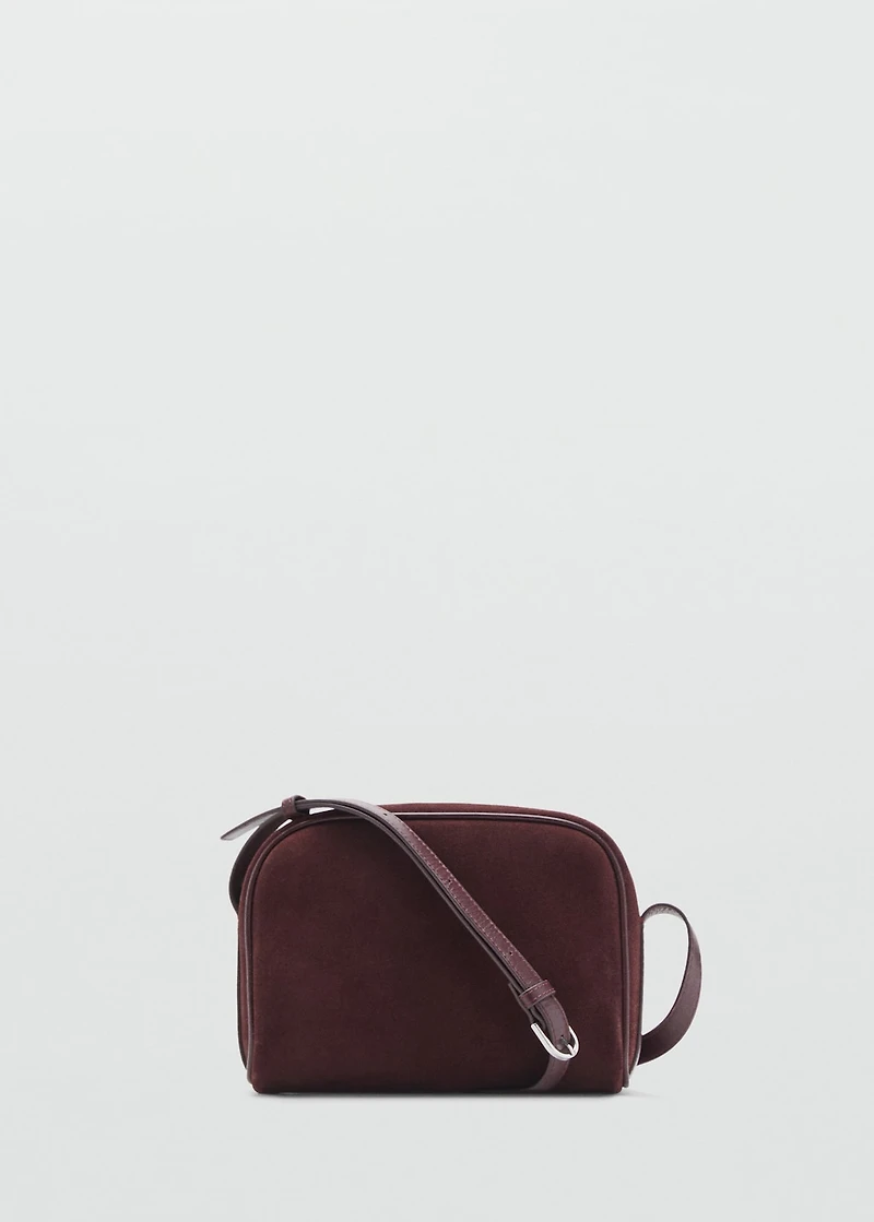 Suede leather shoulder bag