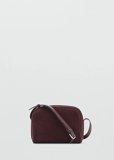Suede leather shoulder bag