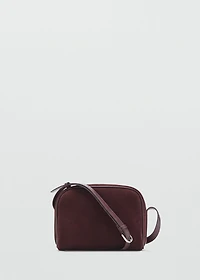 Suede leather shoulder bag