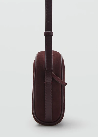 Suede leather shoulder bag