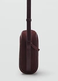 Suede leather shoulder bag