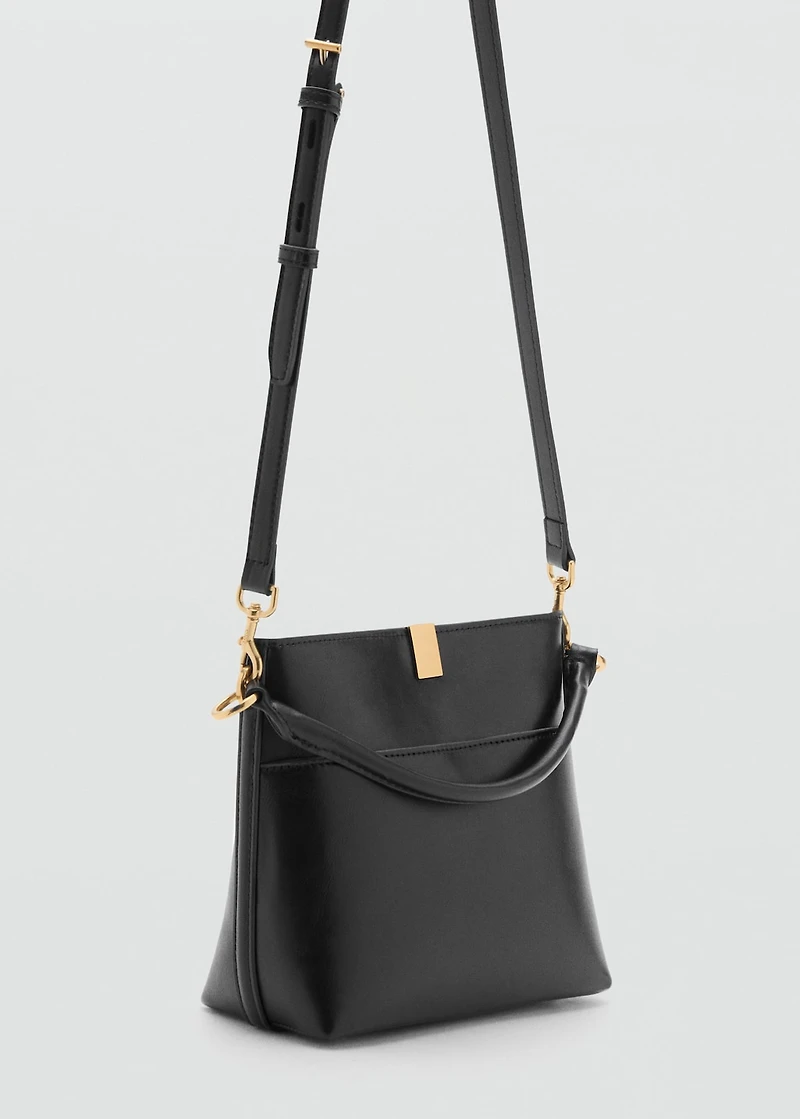 Bucket bag with metal detail