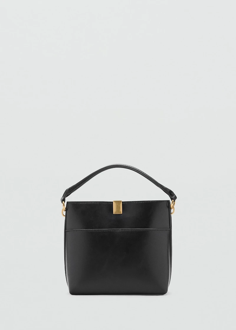 Bucket bag with metal detail