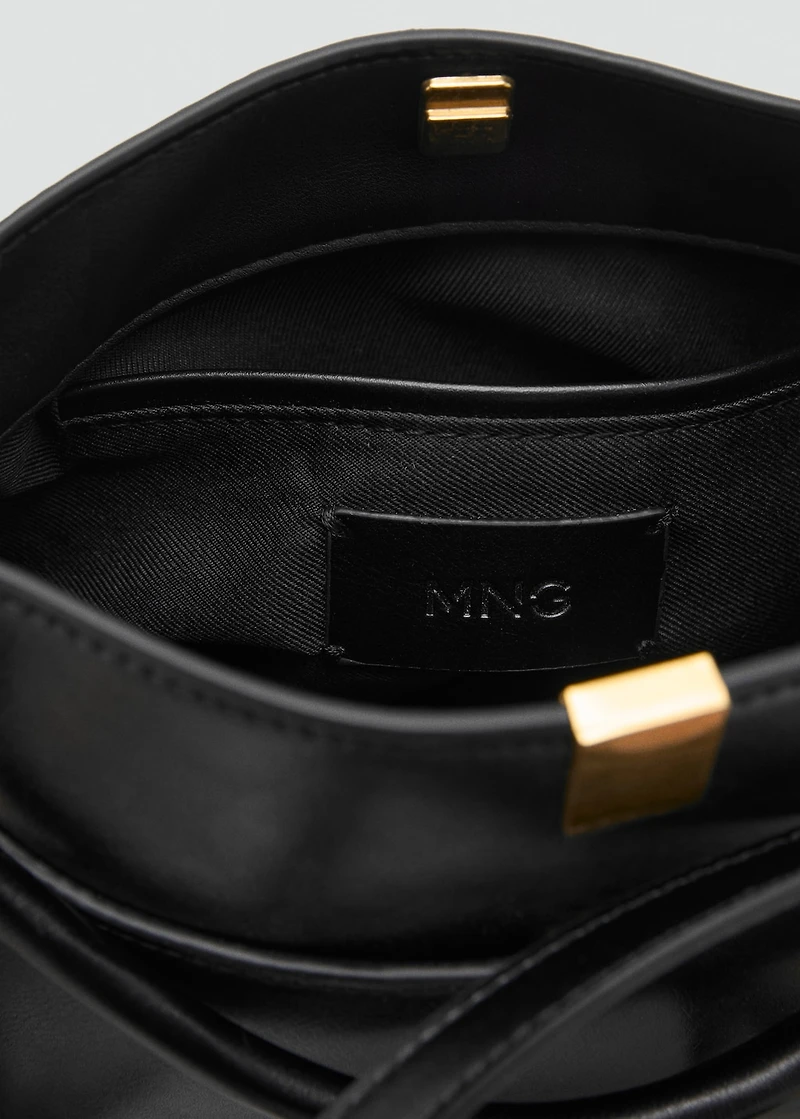 Bucket bag with metal detail