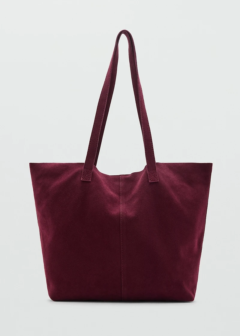 Leather tote bag