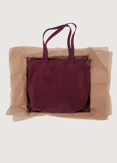 Leather tote bag