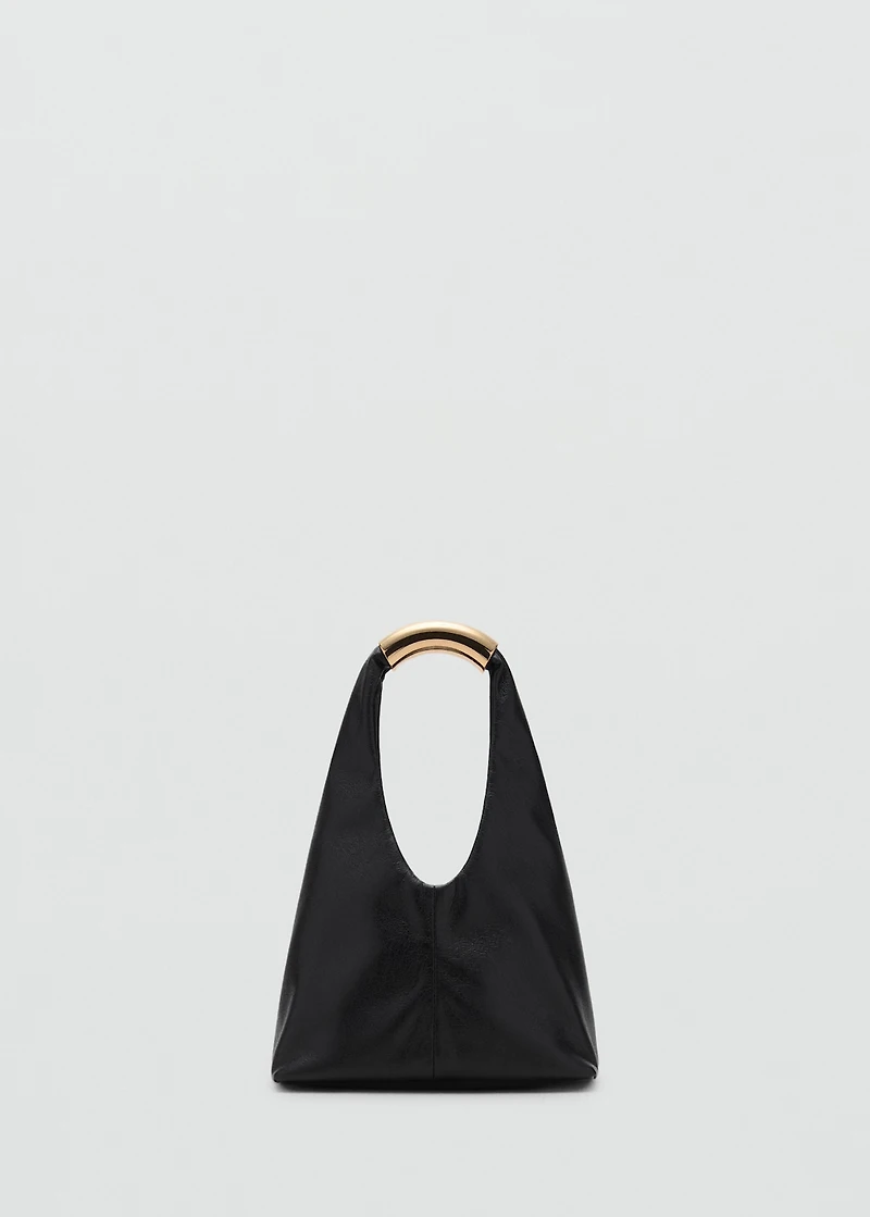 Handbag with metal handle