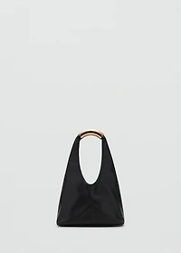 Handbag with metal handle