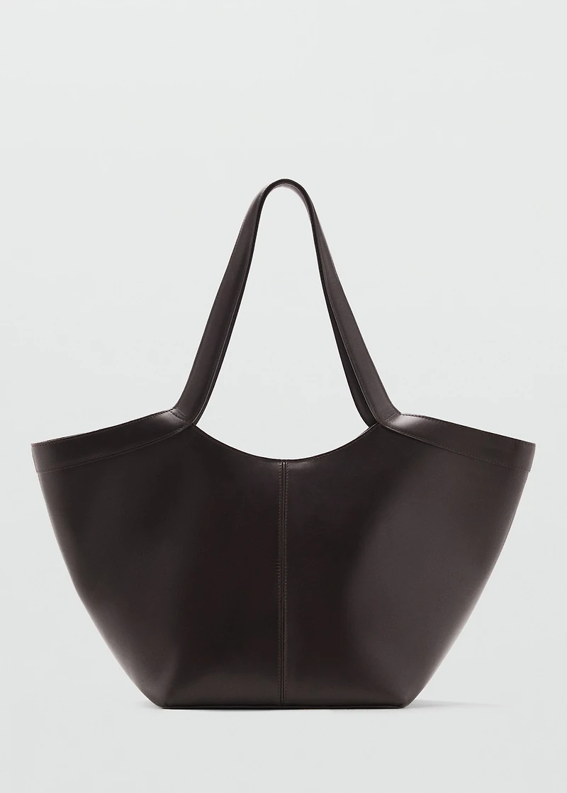 Large leather shoulder bag