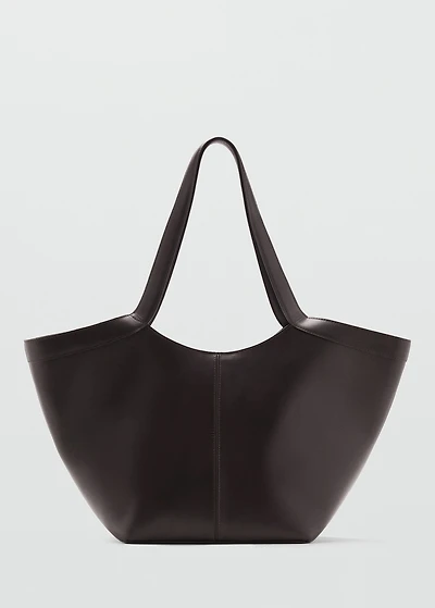 Large leather shoulder bag