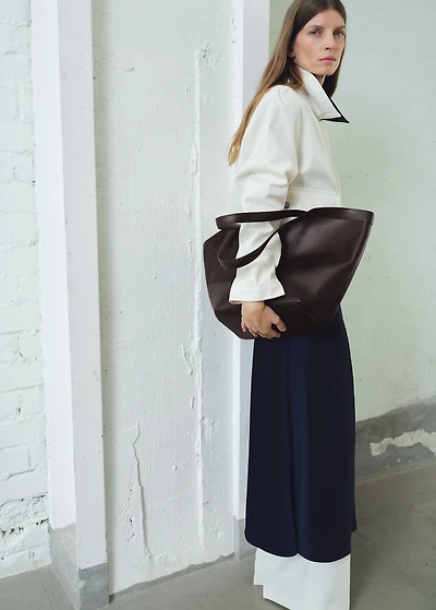 Large leather shoulder bag