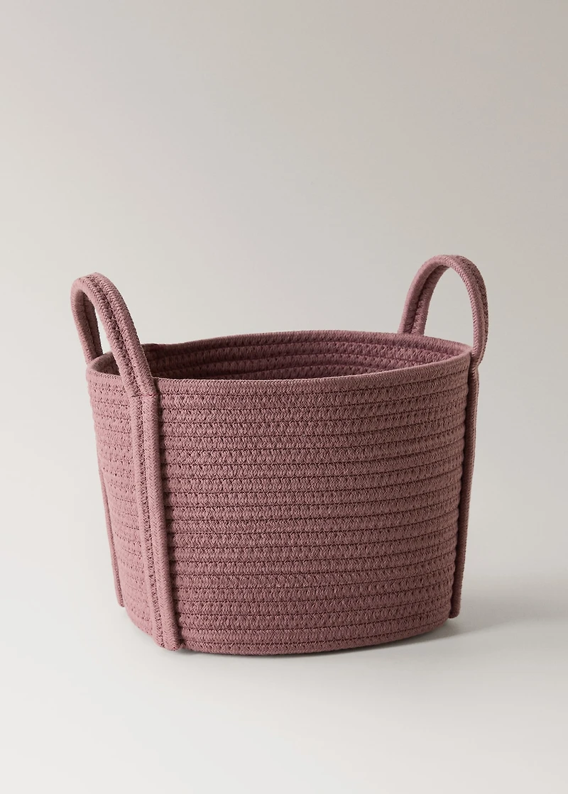 children's cotton basket with handles