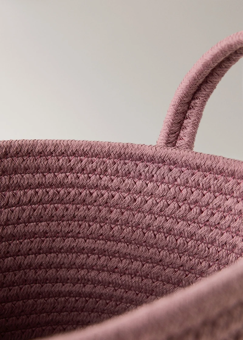 children's cotton basket with handles