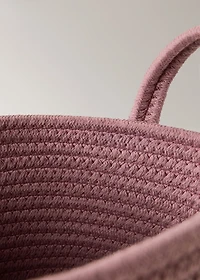 children's cotton basket with handles