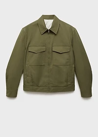 Cotton jacket with pockets