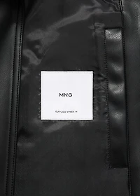 Faux-leather biker jacket