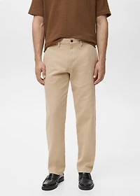 Regular fit cotton jeans