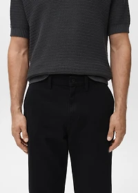 Regular fit cotton jeans