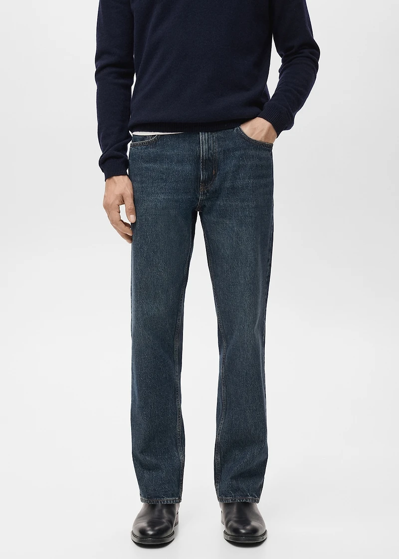 Moby straight-fit dark-wash jeans