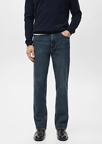 Moby straight-fit dark-wash jeans