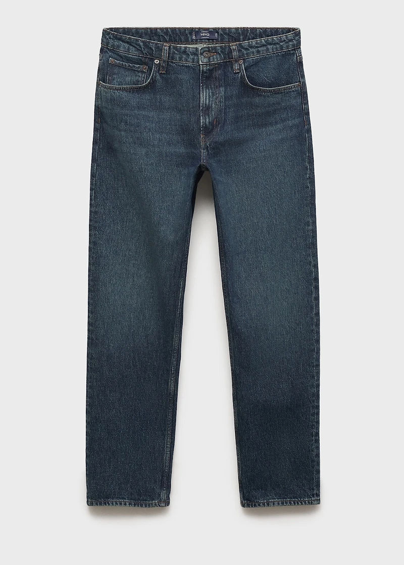 Moby straight-fit dark-wash jeans