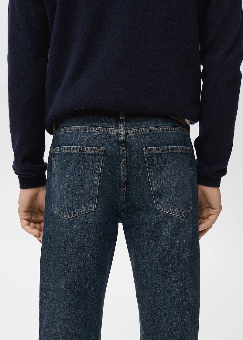 Moby straight-fit dark-wash jeans