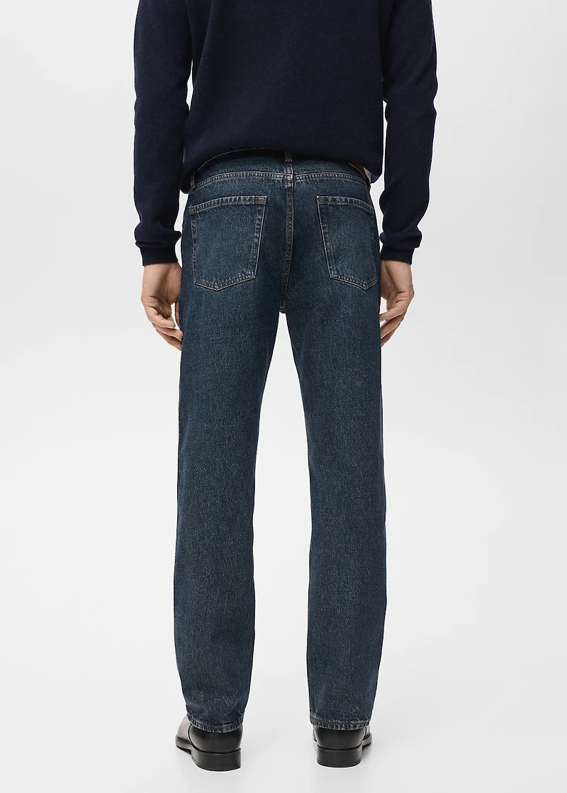 Moby straight-fit dark-wash jeans